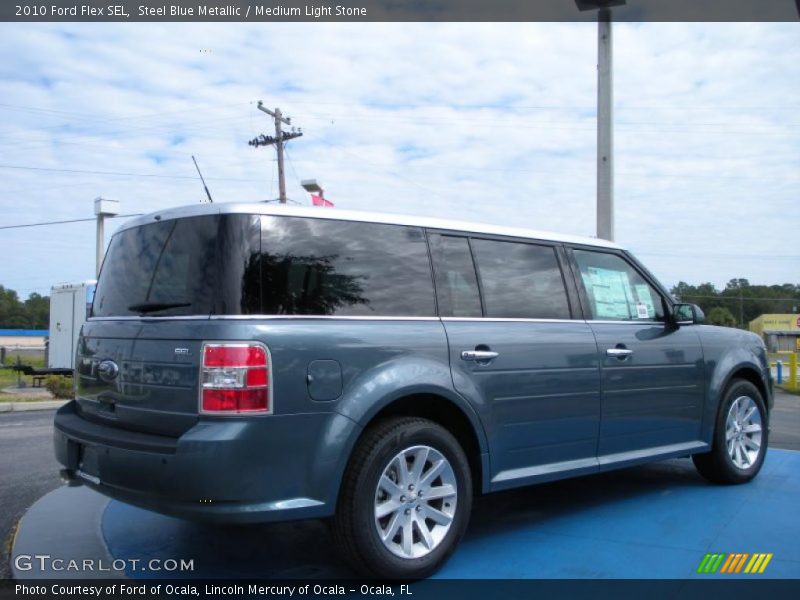 Steel Blue Metallic / Medium Light Stone 2010 Ford Flex SEL