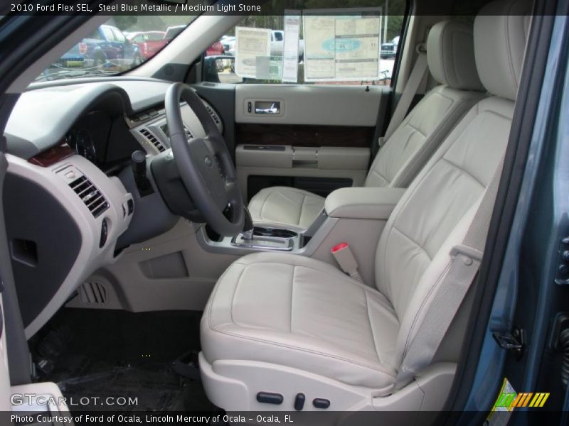 Steel Blue Metallic / Medium Light Stone 2010 Ford Flex SEL