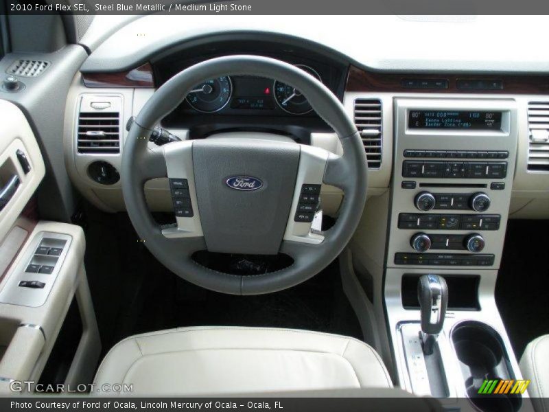 Steel Blue Metallic / Medium Light Stone 2010 Ford Flex SEL