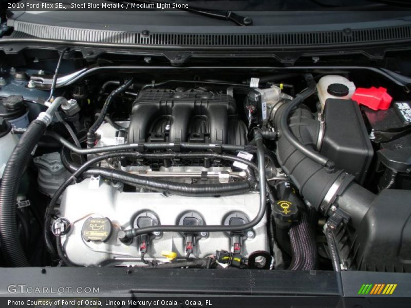 Steel Blue Metallic / Medium Light Stone 2010 Ford Flex SEL