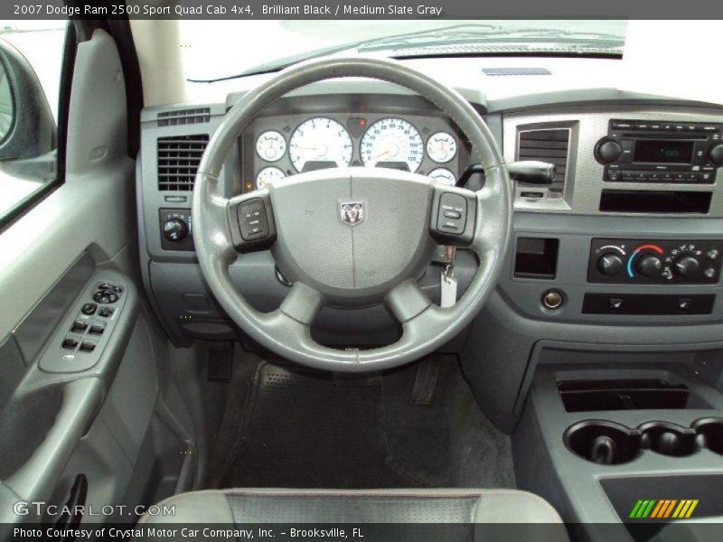 Brilliant Black / Medium Slate Gray 2007 Dodge Ram 2500 Sport Quad Cab 4x4