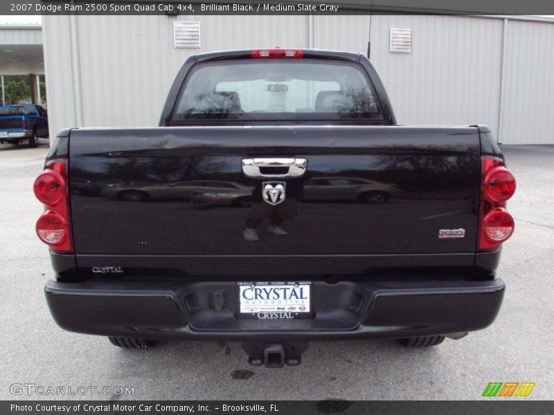 Brilliant Black / Medium Slate Gray 2007 Dodge Ram 2500 Sport Quad Cab 4x4