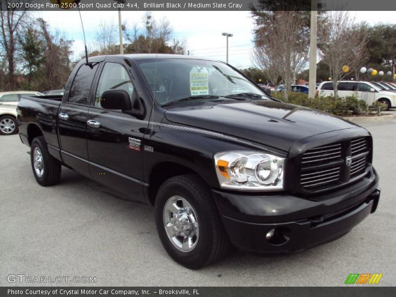 Brilliant Black / Medium Slate Gray 2007 Dodge Ram 2500 Sport Quad Cab 4x4