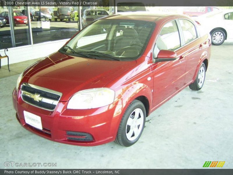 Victory Red / Charcoal 2008 Chevrolet Aveo LS Sedan
