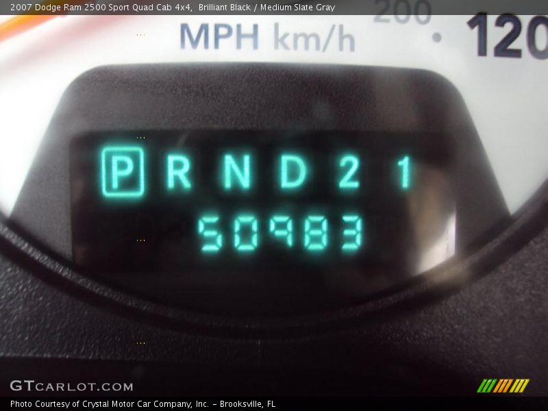 Brilliant Black / Medium Slate Gray 2007 Dodge Ram 2500 Sport Quad Cab 4x4