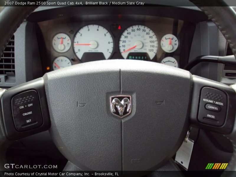 Brilliant Black / Medium Slate Gray 2007 Dodge Ram 2500 Sport Quad Cab 4x4