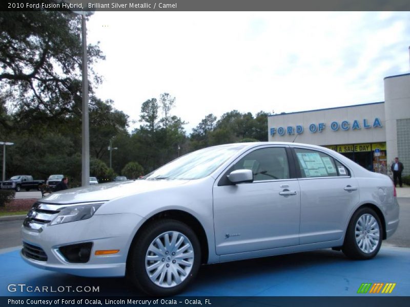 Brilliant Silver Metallic / Camel 2010 Ford Fusion Hybrid