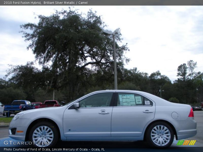 Brilliant Silver Metallic / Camel 2010 Ford Fusion Hybrid