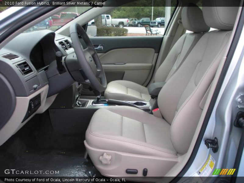 Brilliant Silver Metallic / Camel 2010 Ford Fusion Hybrid