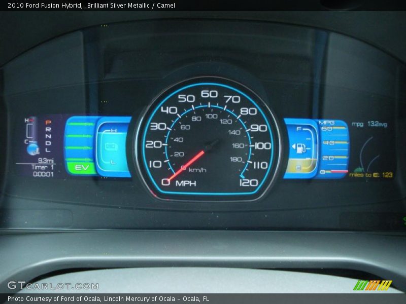 Brilliant Silver Metallic / Camel 2010 Ford Fusion Hybrid