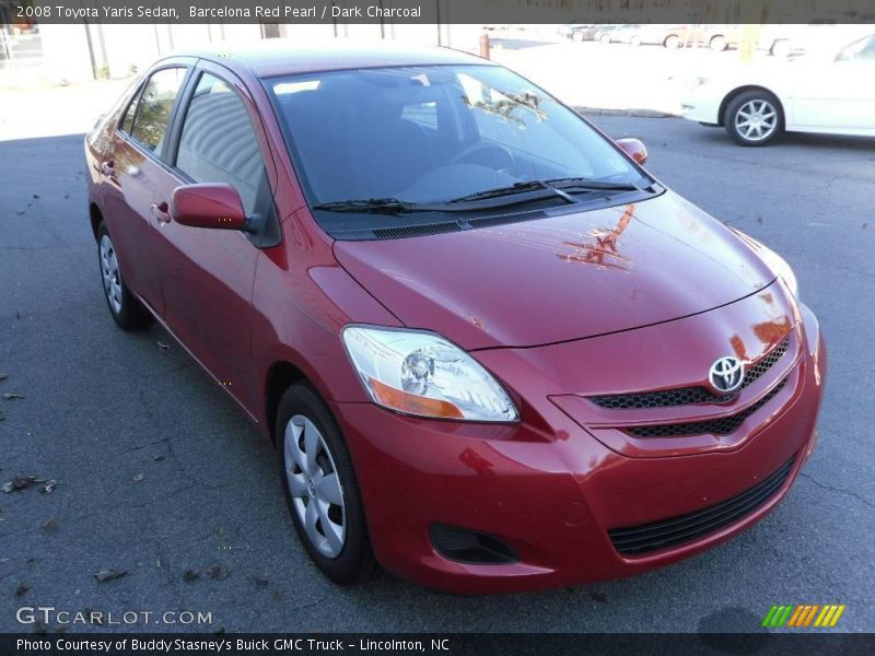 Barcelona Red Pearl / Dark Charcoal 2008 Toyota Yaris Sedan