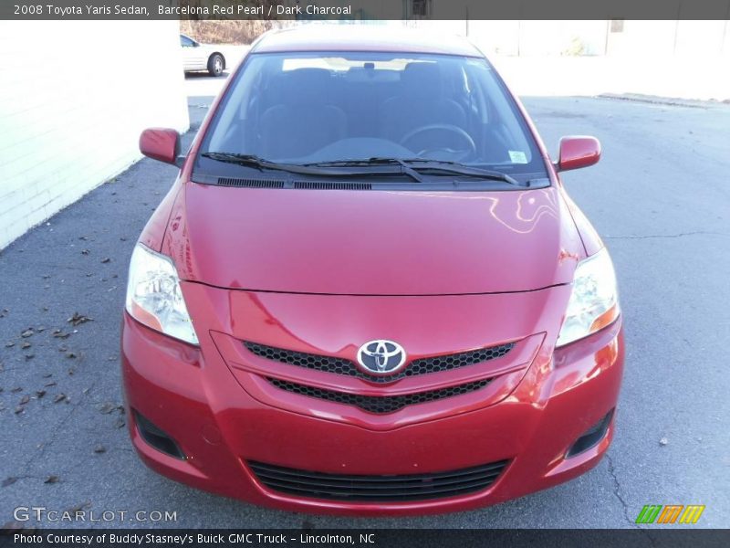 Barcelona Red Pearl / Dark Charcoal 2008 Toyota Yaris Sedan