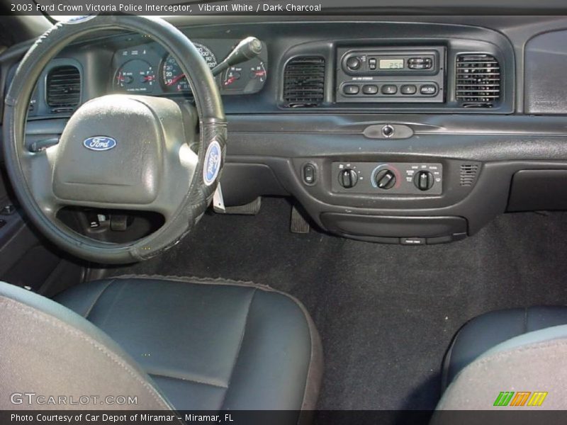 Vibrant White / Dark Charcoal 2003 Ford Crown Victoria Police Interceptor