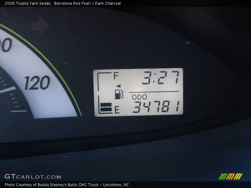 Barcelona Red Pearl / Dark Charcoal 2008 Toyota Yaris Sedan