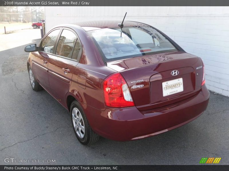 Wine Red / Gray 2008 Hyundai Accent GLS Sedan