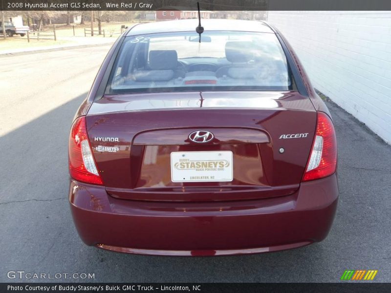 Wine Red / Gray 2008 Hyundai Accent GLS Sedan