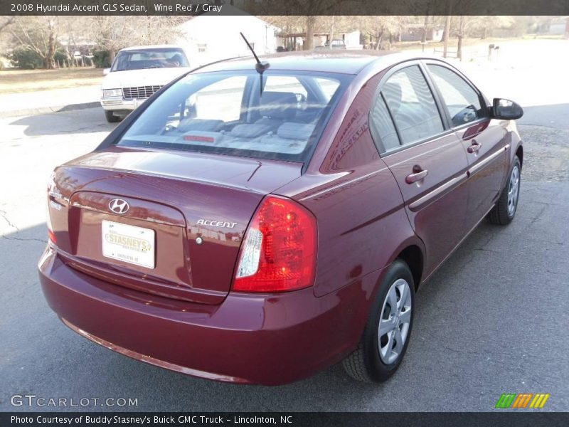 Wine Red / Gray 2008 Hyundai Accent GLS Sedan