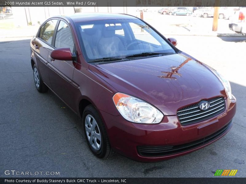 Wine Red / Gray 2008 Hyundai Accent GLS Sedan