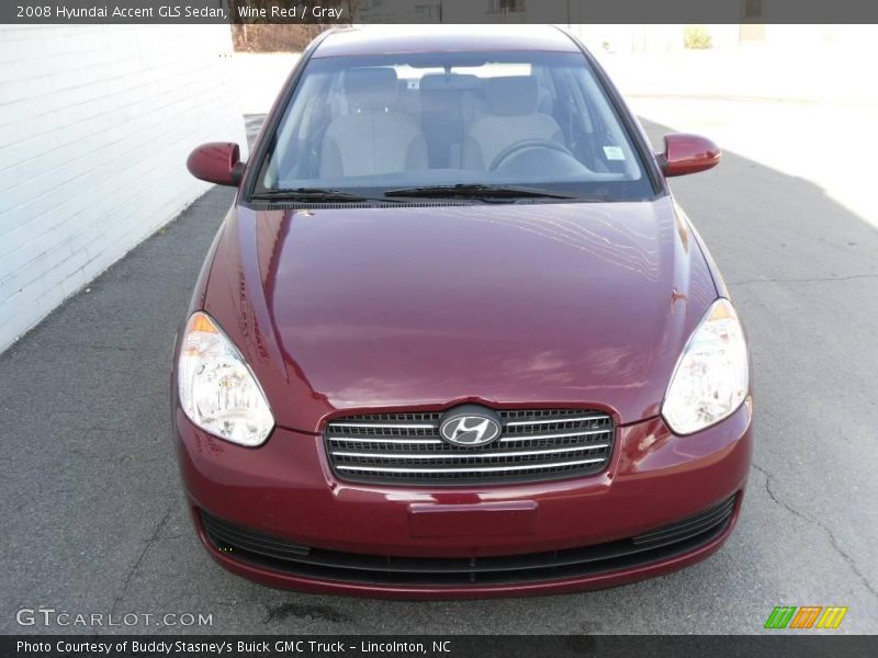 Wine Red / Gray 2008 Hyundai Accent GLS Sedan