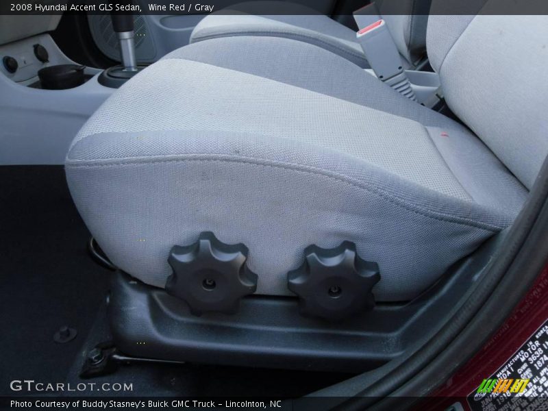 Wine Red / Gray 2008 Hyundai Accent GLS Sedan