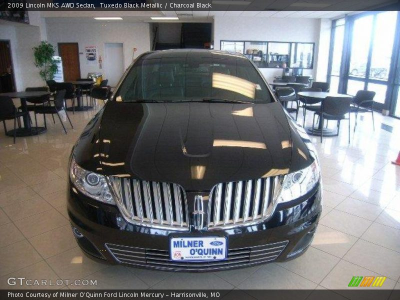 Tuxedo Black Metallic / Charcoal Black 2009 Lincoln MKS AWD Sedan