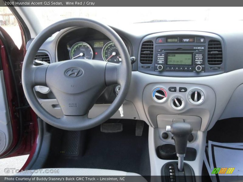 Wine Red / Gray 2008 Hyundai Accent GLS Sedan