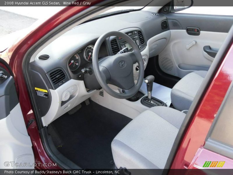 Wine Red / Gray 2008 Hyundai Accent GLS Sedan