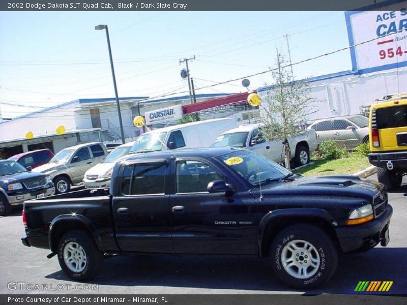 Black / Dark Slate Gray 2002 Dodge Dakota SLT Quad Cab