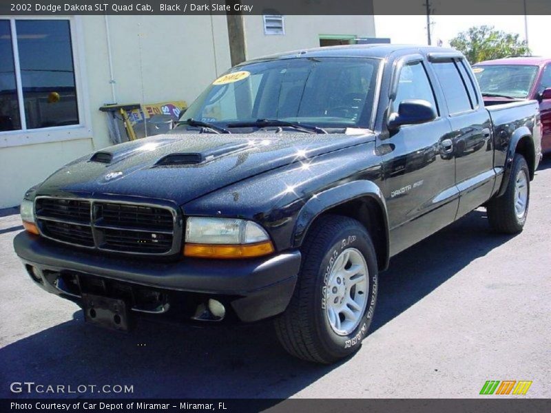 Black / Dark Slate Gray 2002 Dodge Dakota SLT Quad Cab