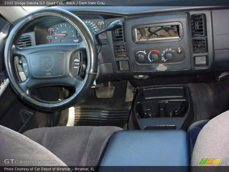Black / Dark Slate Gray 2002 Dodge Dakota SLT Quad Cab