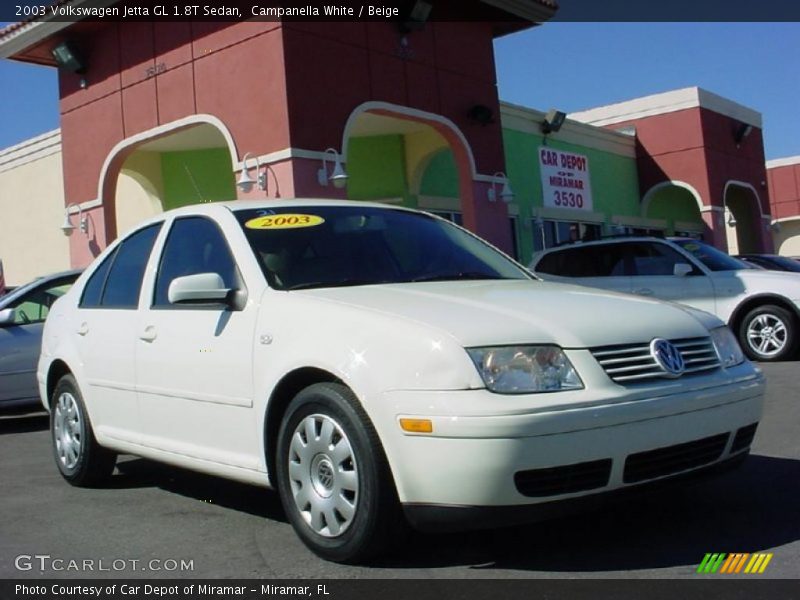 Campanella White / Beige 2003 Volkswagen Jetta GL 1.8T Sedan