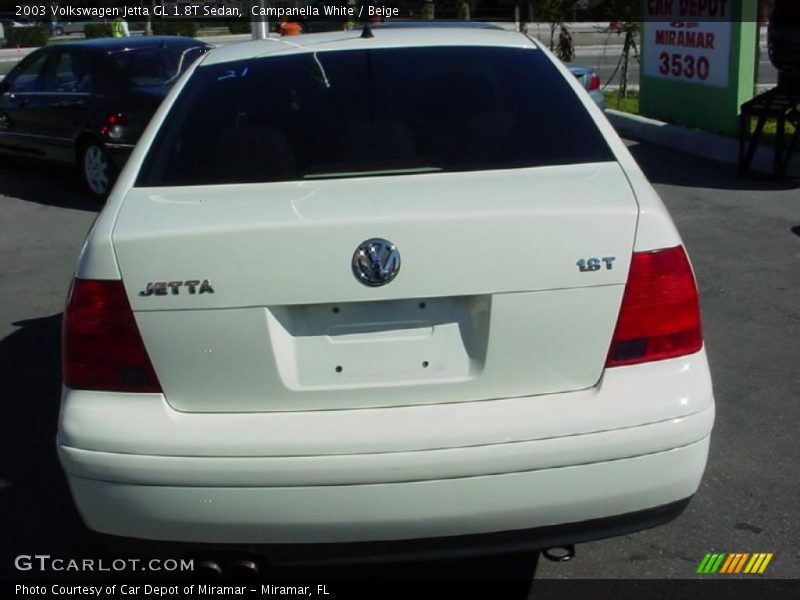 Campanella White / Beige 2003 Volkswagen Jetta GL 1.8T Sedan