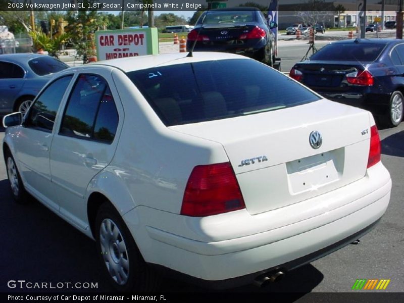 Campanella White / Beige 2003 Volkswagen Jetta GL 1.8T Sedan