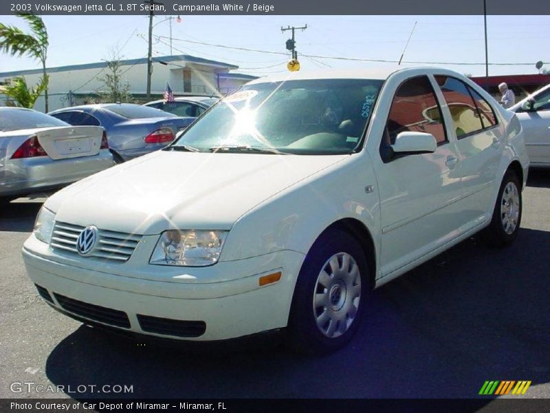 Campanella White / Beige 2003 Volkswagen Jetta GL 1.8T Sedan