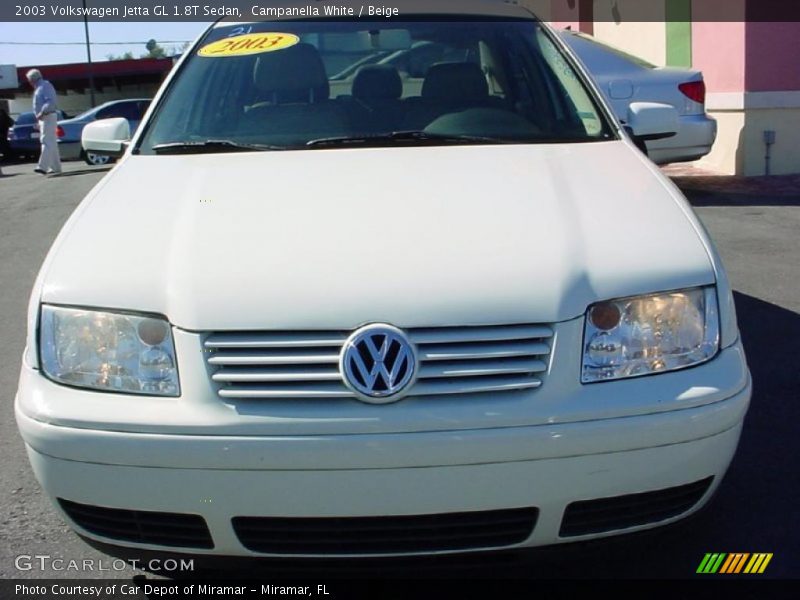 Campanella White / Beige 2003 Volkswagen Jetta GL 1.8T Sedan