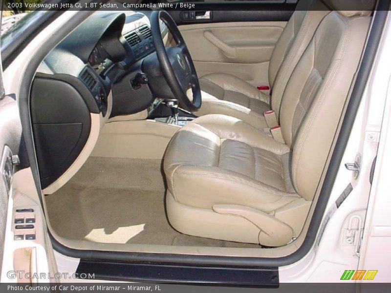 Campanella White / Beige 2003 Volkswagen Jetta GL 1.8T Sedan