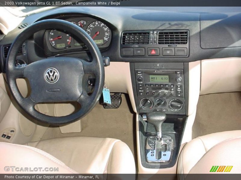 Campanella White / Beige 2003 Volkswagen Jetta GL 1.8T Sedan
