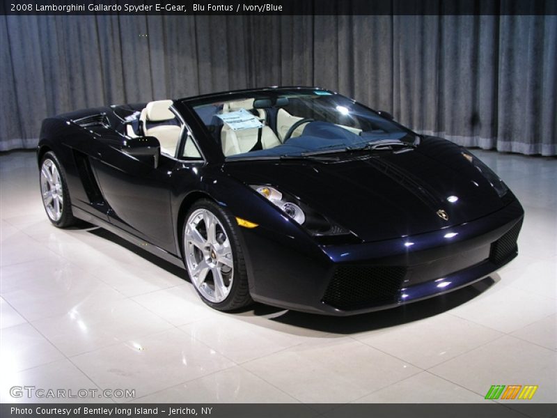 Blu Fontus / Ivory/Blue 2008 Lamborghini Gallardo Spyder E-Gear