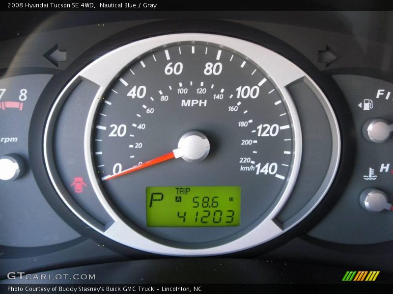 Nautical Blue / Gray 2008 Hyundai Tucson SE 4WD
