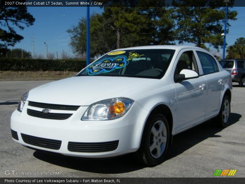 Summit White / Gray 2007 Chevrolet Cobalt LT Sedan