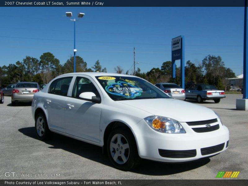 Summit White / Gray 2007 Chevrolet Cobalt LT Sedan