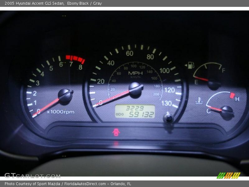 Ebony Black / Gray 2005 Hyundai Accent GLS Sedan