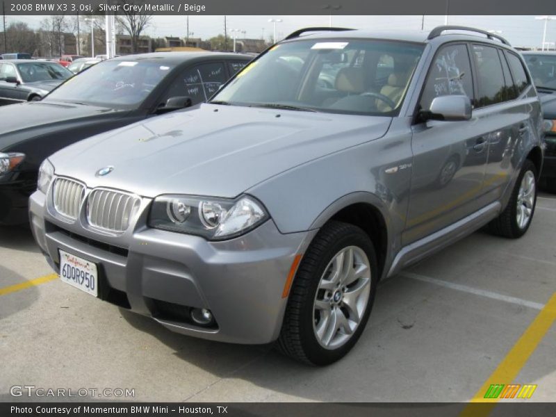 Silver Grey Metallic / Beige 2008 BMW X3 3.0si