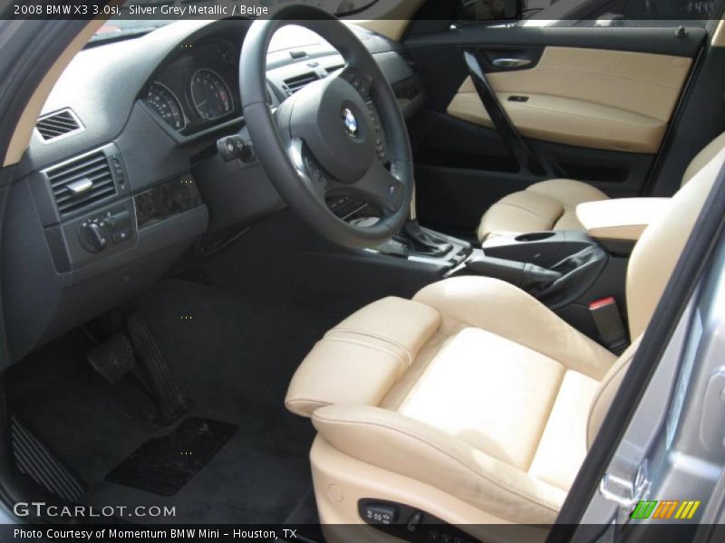Silver Grey Metallic / Beige 2008 BMW X3 3.0si