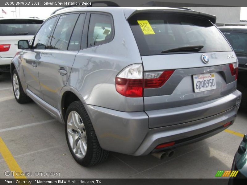 Silver Grey Metallic / Beige 2008 BMW X3 3.0si