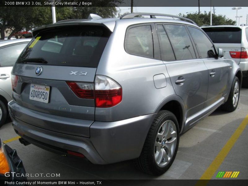 Silver Grey Metallic / Beige 2008 BMW X3 3.0si