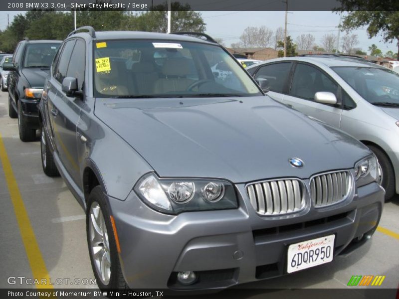 Silver Grey Metallic / Beige 2008 BMW X3 3.0si