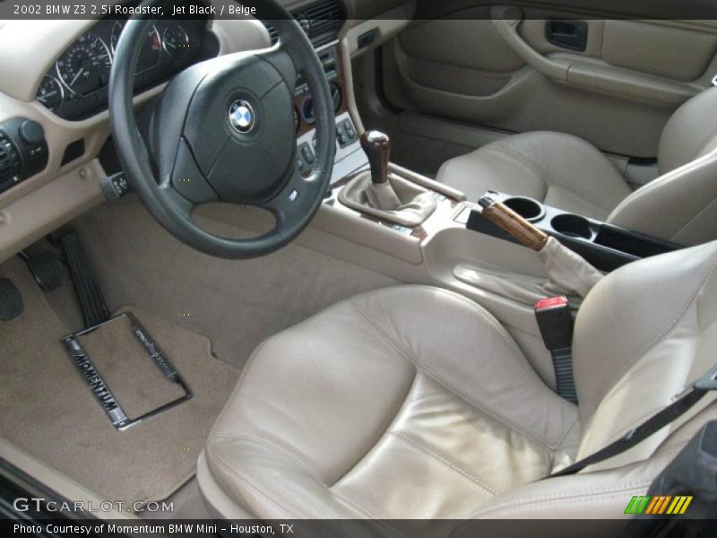 Jet Black / Beige 2002 BMW Z3 2.5i Roadster