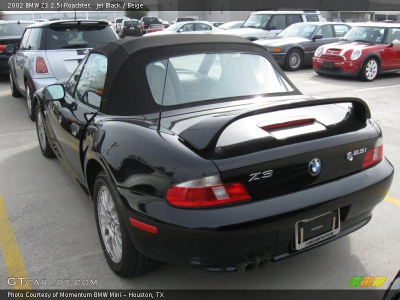 Jet Black / Beige 2002 BMW Z3 2.5i Roadster