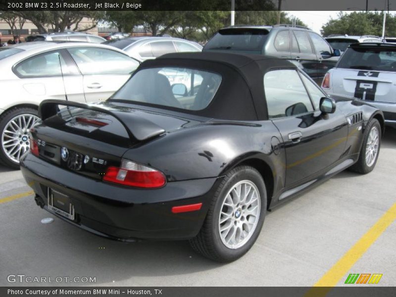 Jet Black / Beige 2002 BMW Z3 2.5i Roadster
